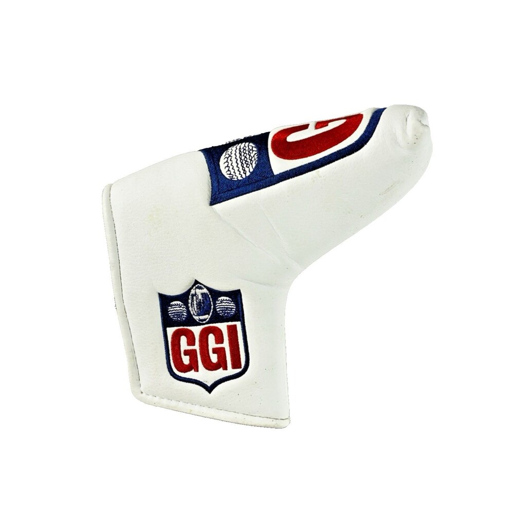 GGI White Leather Stitched Putter Golf Club Headcover